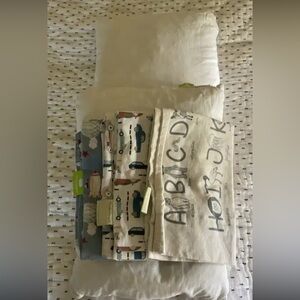 Kids Alphabet and Vehicle and hot air balloon pillow set